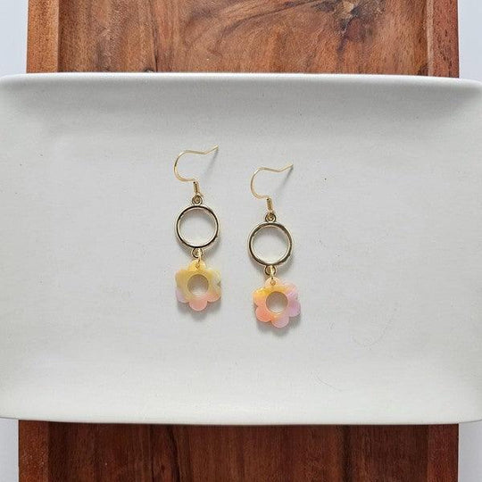 Rainbow Delight Daisy Earrings - Klazzi Fashion Boutique