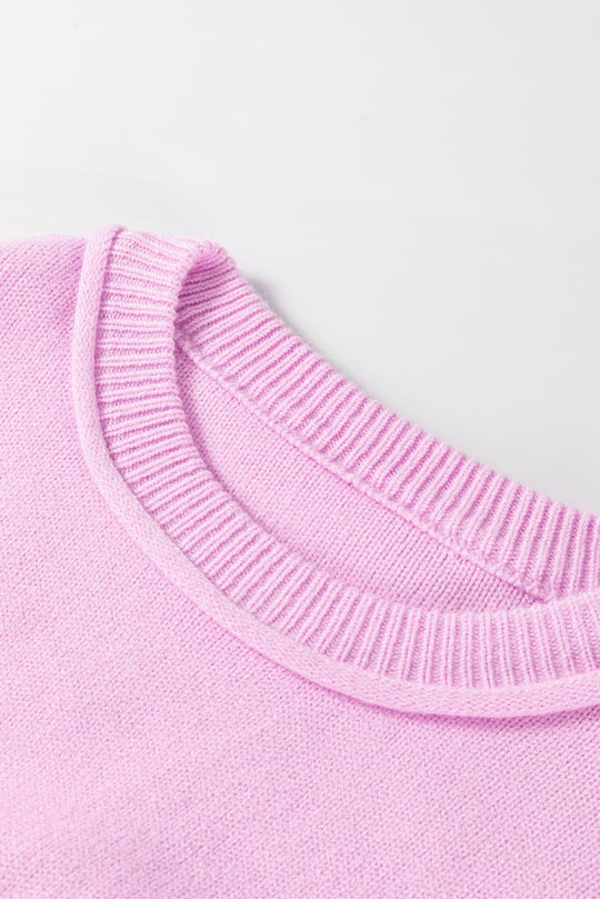 Rayna Pink Drop Shoulder Sweater - Klazzi Fashion Boutique