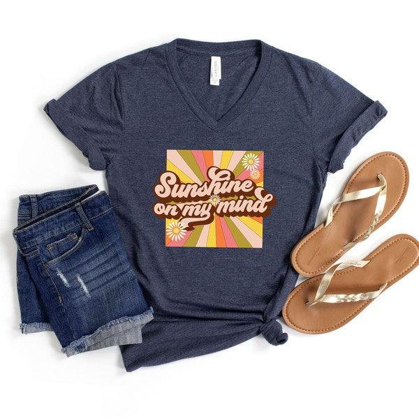 Retro "Sunshine On My Mind" Graphic Tee - Klazzi Fashion Boutique