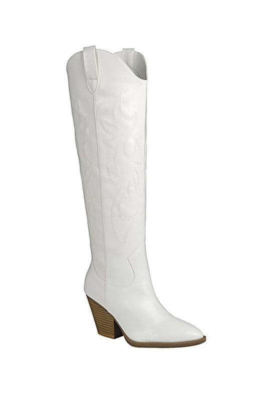 RIVER-17-KNEE HIGH WESTERN BOOT - Klazzi Fashion Boutique