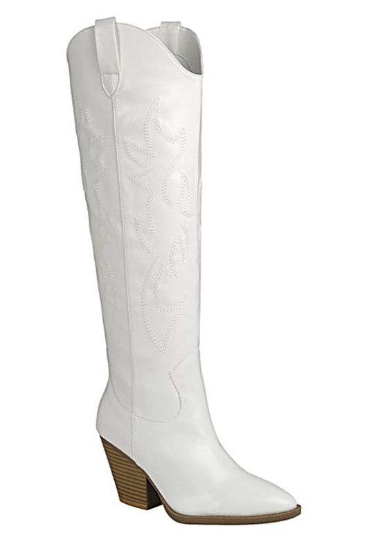 RIVER-17-KNEE HIGH WESTERN BOOT - Klazzi Fashion Boutique