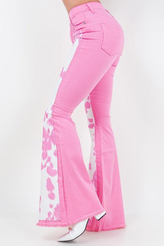 Rodeo Bell Bottom Jean in Pink - Klazzi Fashion Boutique