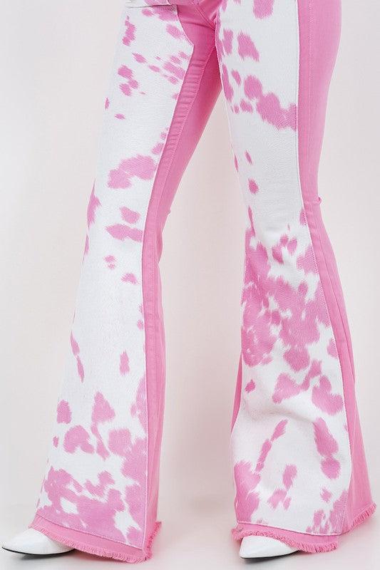 Rodeo Bell Bottom Jean in Pink - Klazzi Fashion Boutique