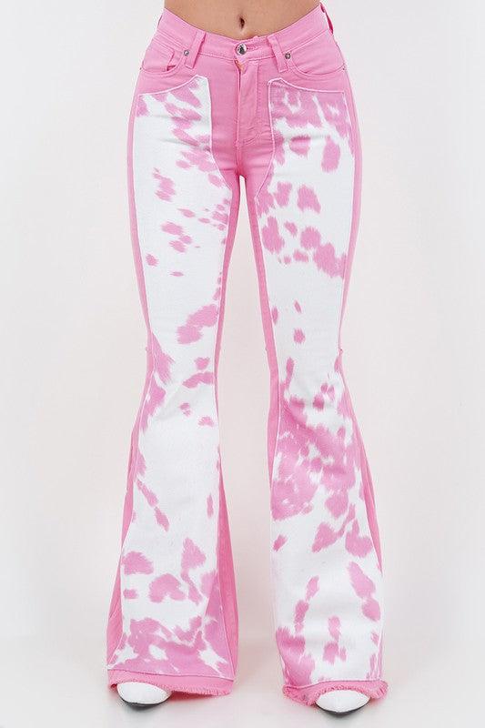 Rodeo Bell Bottom Jean in Pink - Klazzi Fashion Boutique