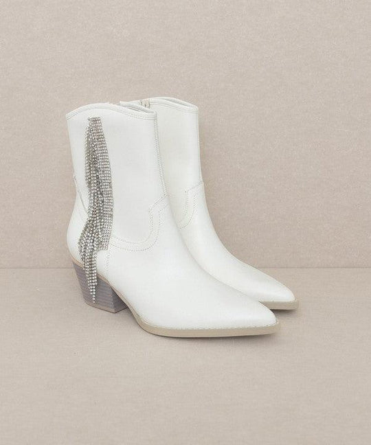 Roland Rhinestone Fringe Boot - Klazzi Fashion Boutique