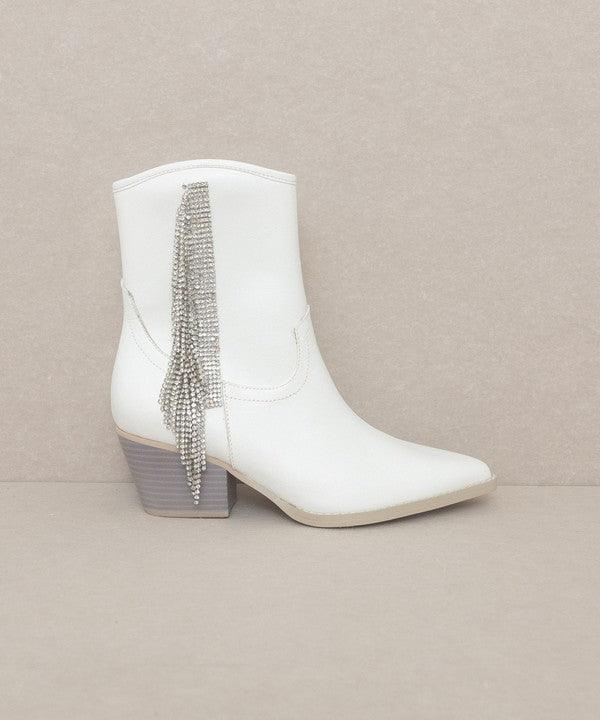 Roland Rhinestone Fringe Boot - Klazzi Fashion Boutique