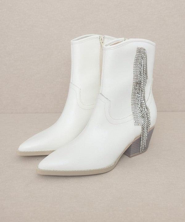 Roland Rhinestone Fringe Boot - Klazzi Fashion Boutique