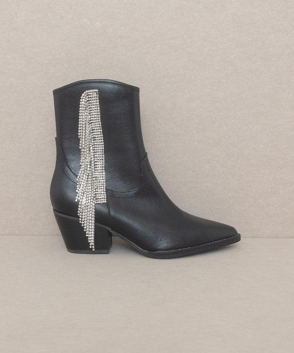 Roland Rhinestone Fringe Boot - Klazzi Fashion Boutique