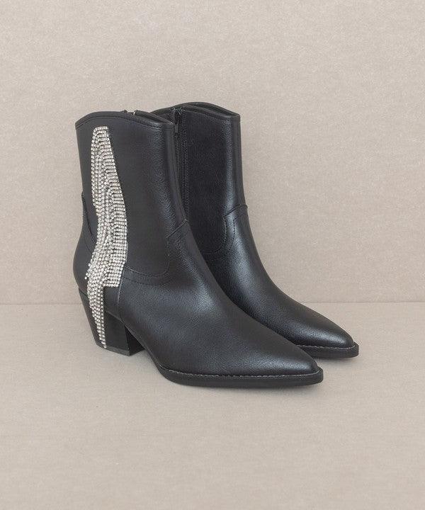 Roland Rhinestone Fringe Boot - Klazzi Fashion Boutique