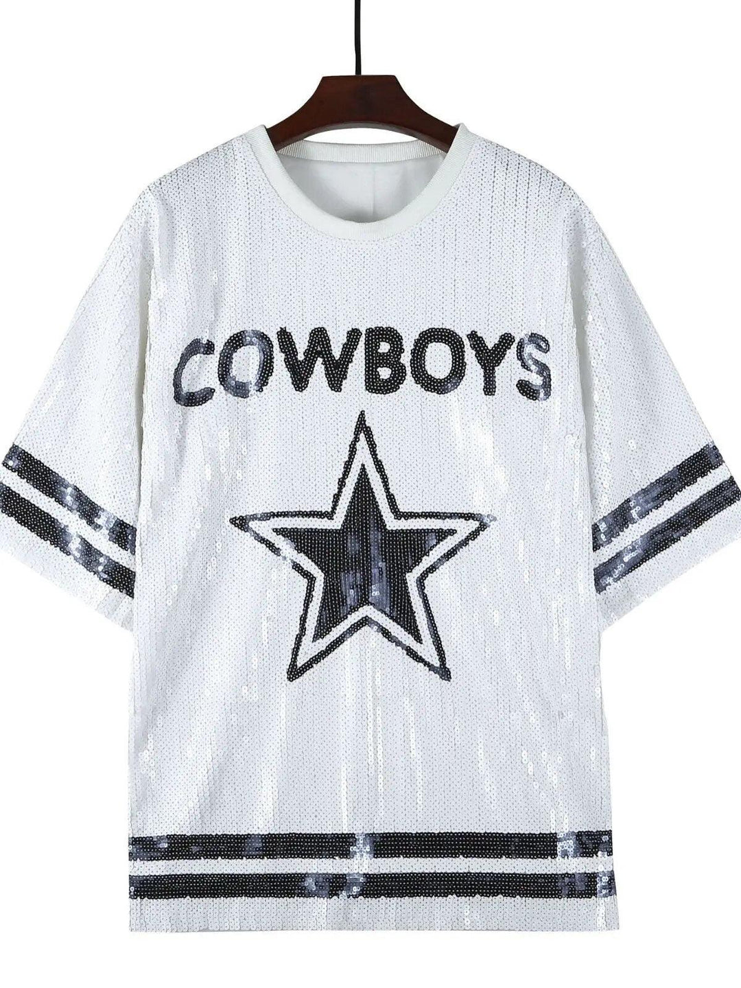 Sassy Cowboy Football Sequin Women Jersey Dress