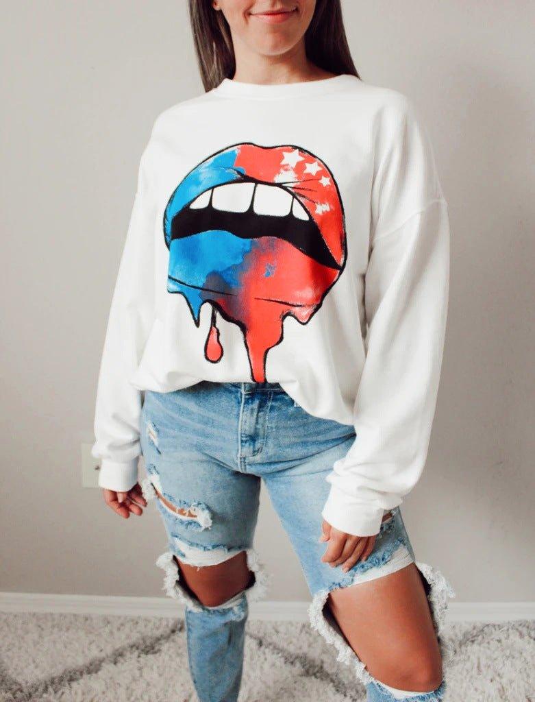 "Sassy Faces" Graphic Sweatshirt - Klazzi Fashion Boutique