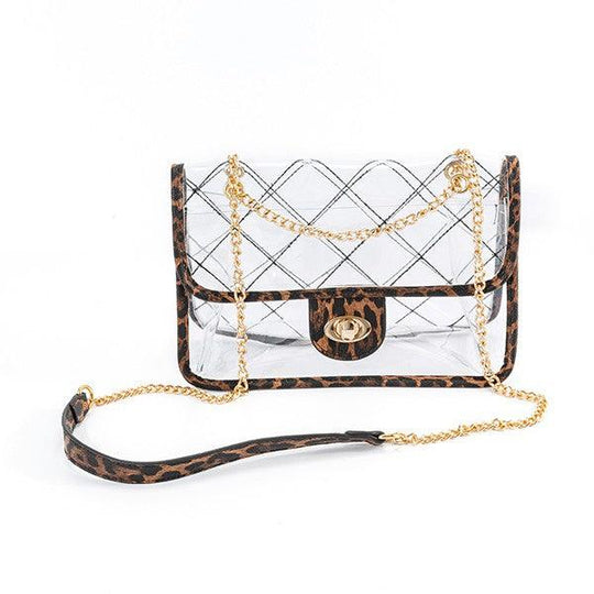 SASSY QUILTED CLEAR PURSE - Klazzi Fashion Boutique