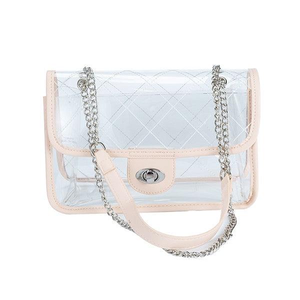 SASSY QUILTED CLEAR PURSE - Klazzi Fashion Boutique