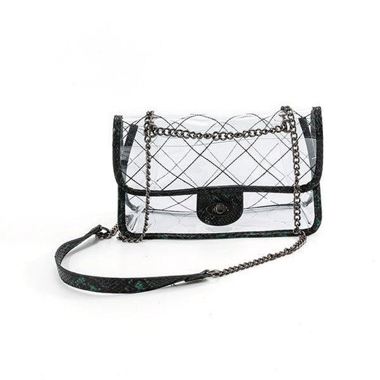 SASSY QUILTED CLEAR PURSE