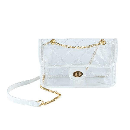 SASSY QUILTED CLEAR PURSE