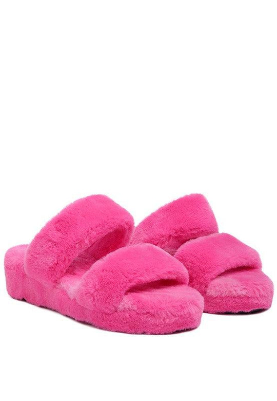 SMOOTHIE FUR SLIP-ON FLATS - Klazzi Fashion Boutique