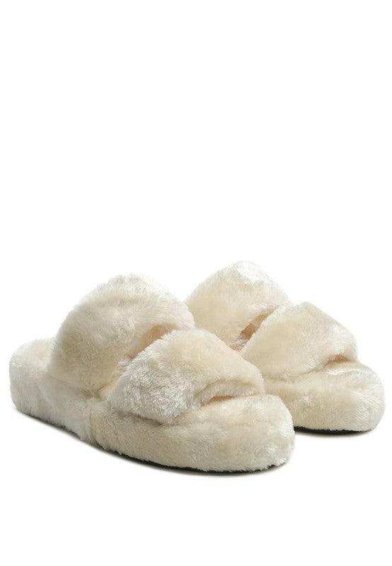 SMOOTHIE FUR SLIP-ON FLATS - Klazzi Fashion Boutique