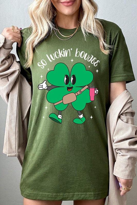 "SO LUCKIN' BOUJEE" Graphic Tee - Klazzi Fashion Boutique