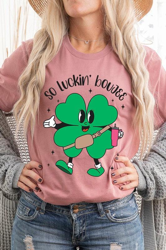 "SO LUCKIN' BOUJEE" Graphic Tee - Klazzi Fashion Boutique