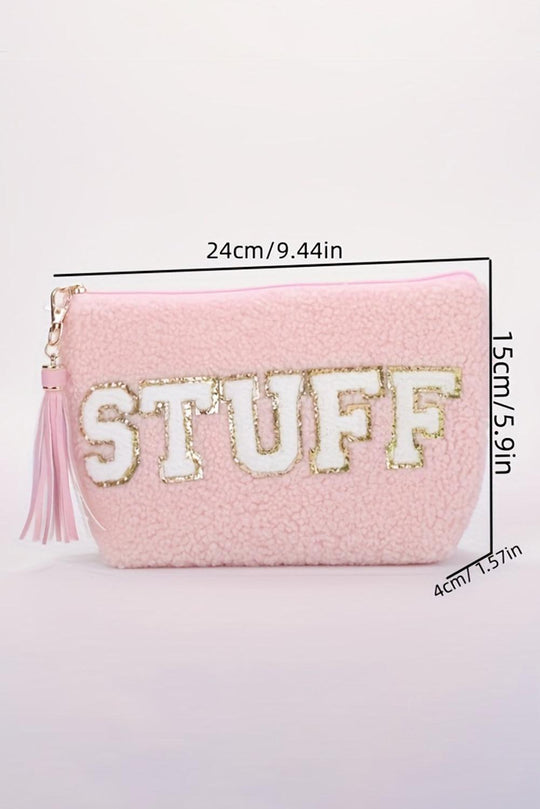 Sparkle Tassel Zipper Makeup Bag - Klazzi Fashion Boutique