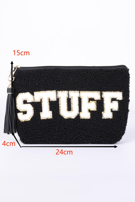 Sparkle Tassel Zipper Makeup Bag - Klazzi Fashion Boutique