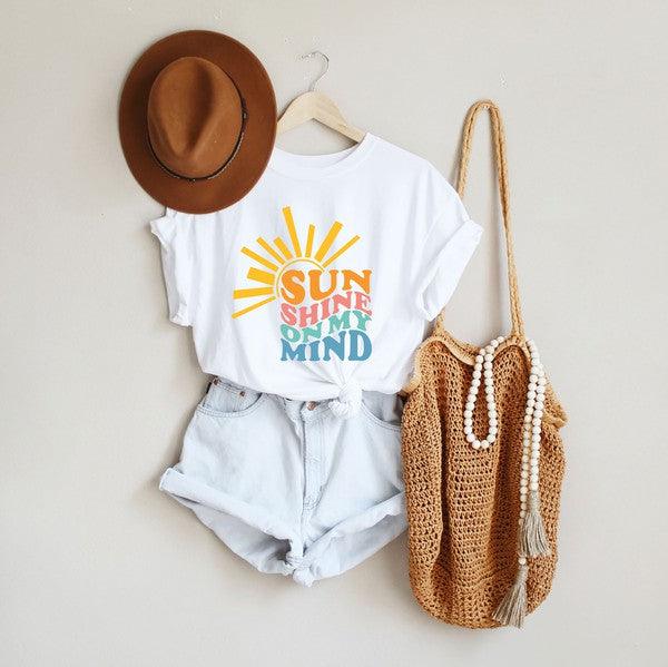 "Sunshine On My Mind" Wavy Short Sleeve Tee