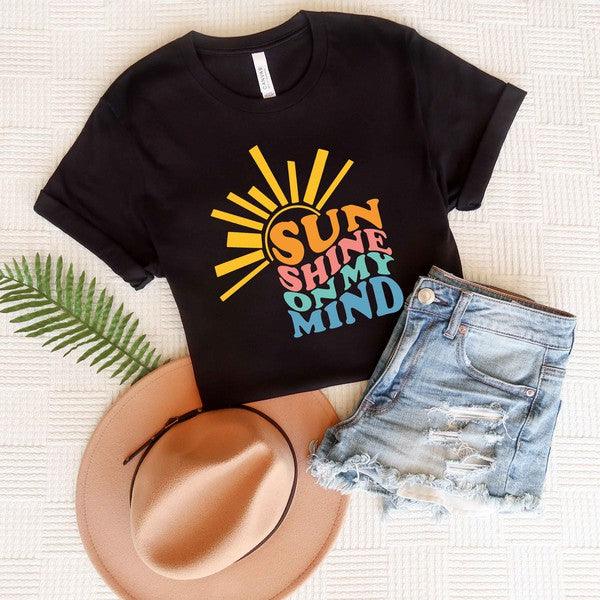 "Sunshine On My Mind" Wavy Short Sleeve Tee