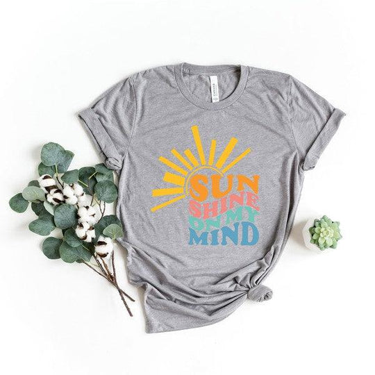 "Sunshine On My Mind" Wavy Short Sleeve Tee