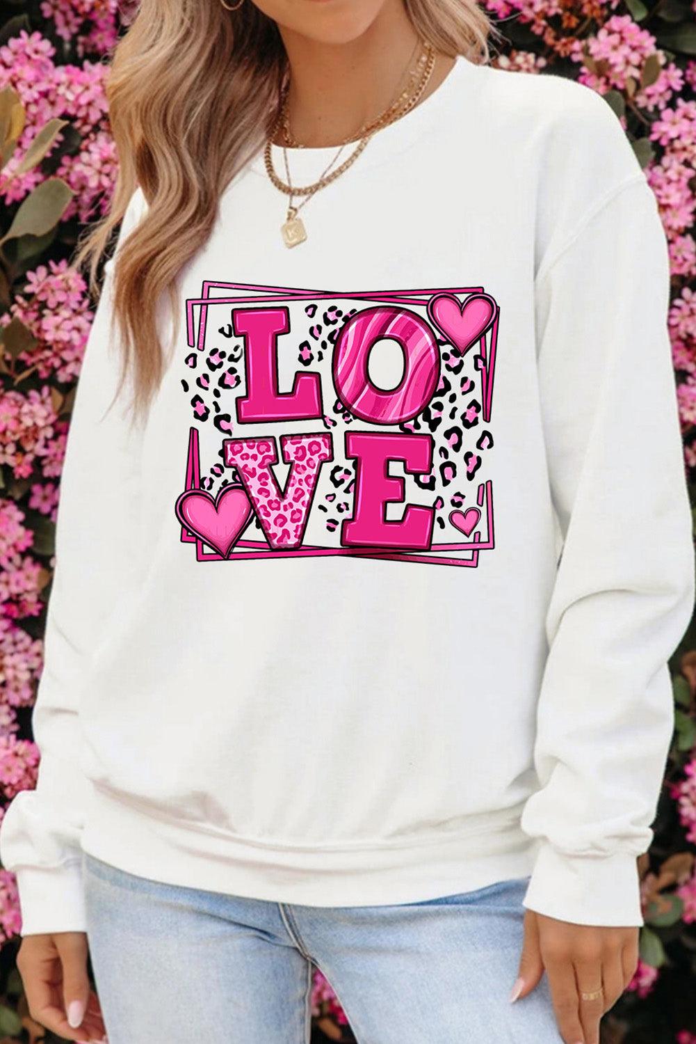 Sweet LOVE Valentines Graphic Sweatshirt - Klazzi Fashion Boutique