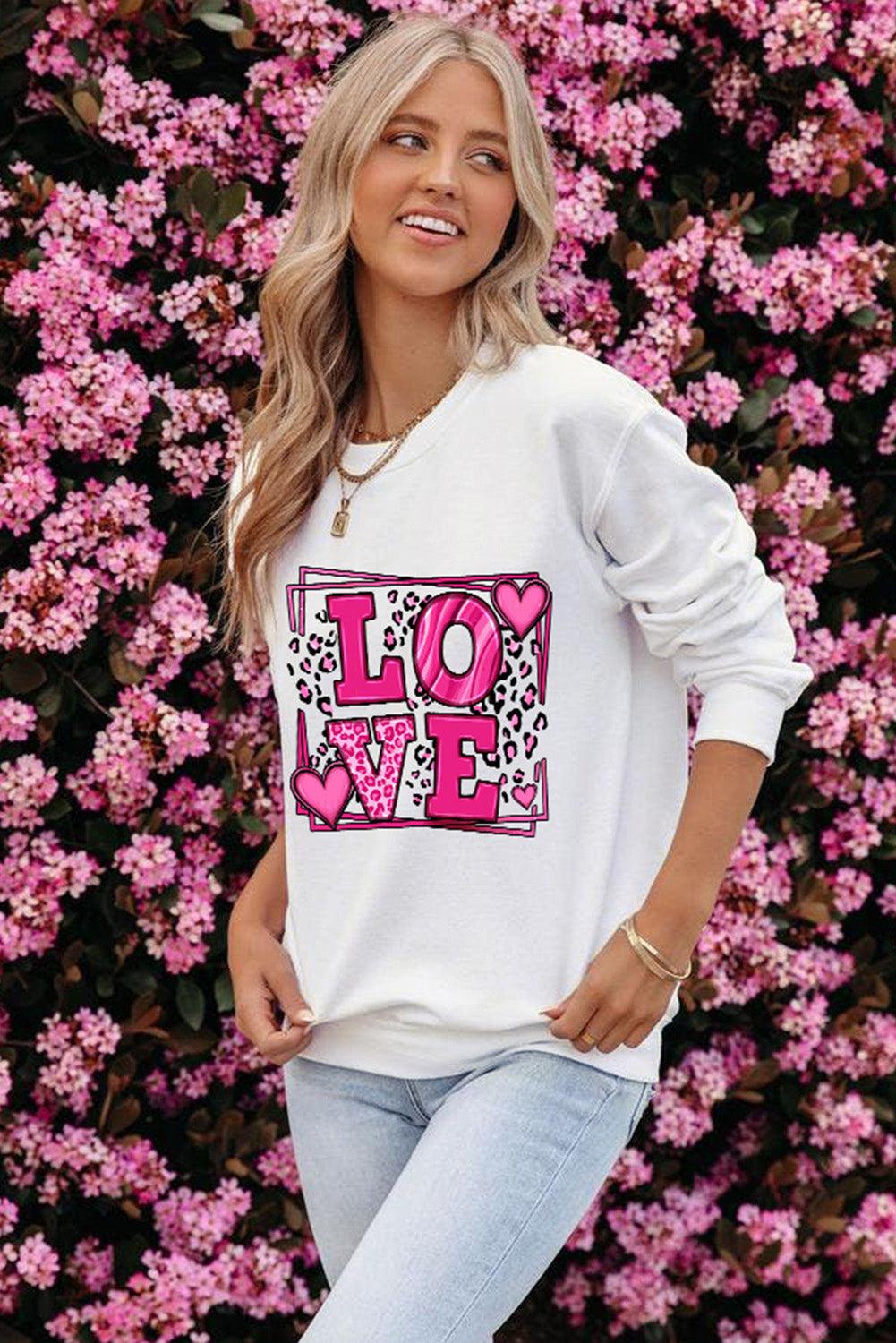 Sweet LOVE Valentines Graphic Sweatshirt - Klazzi Fashion Boutique