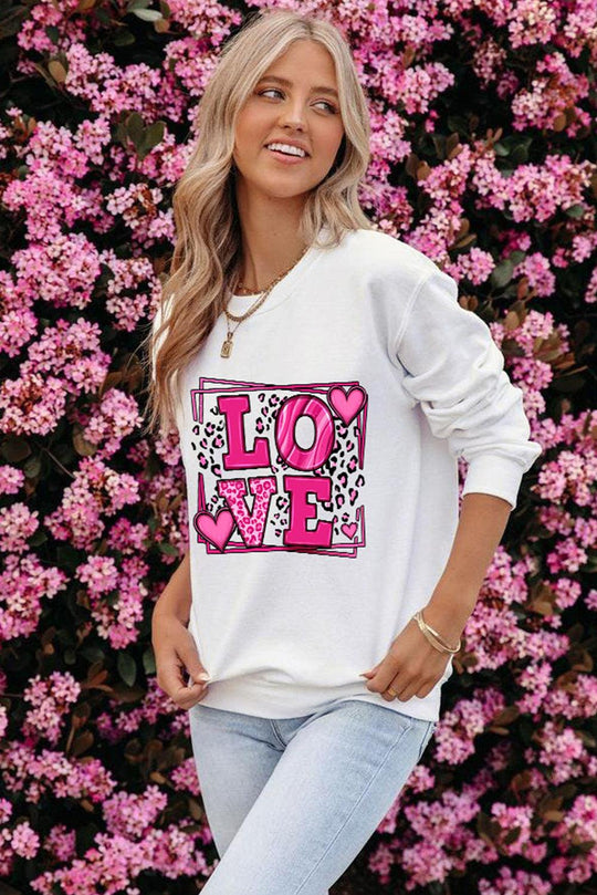 Sweet LOVE Valentines Graphic Sweatshirt - Klazzi Fashion Boutique