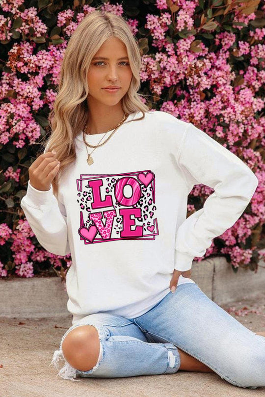 Sweet LOVE Valentines Graphic Sweatshirt - Klazzi Fashion Boutique