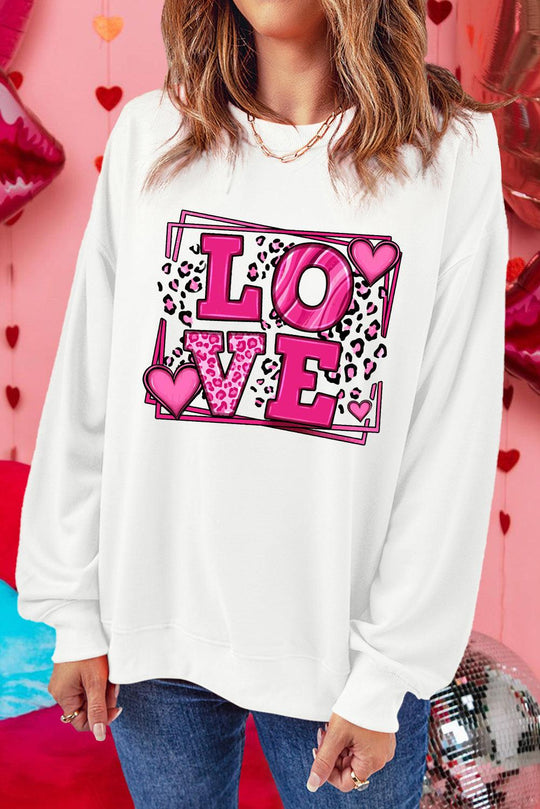 Sweet LOVE Valentines Graphic Sweatshirt - Klazzi Fashion Boutique