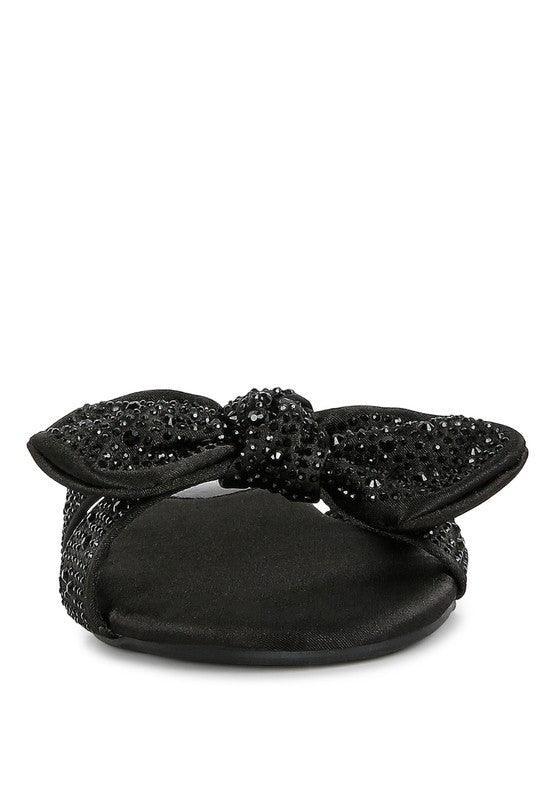 Valerie Satin Bow Flats