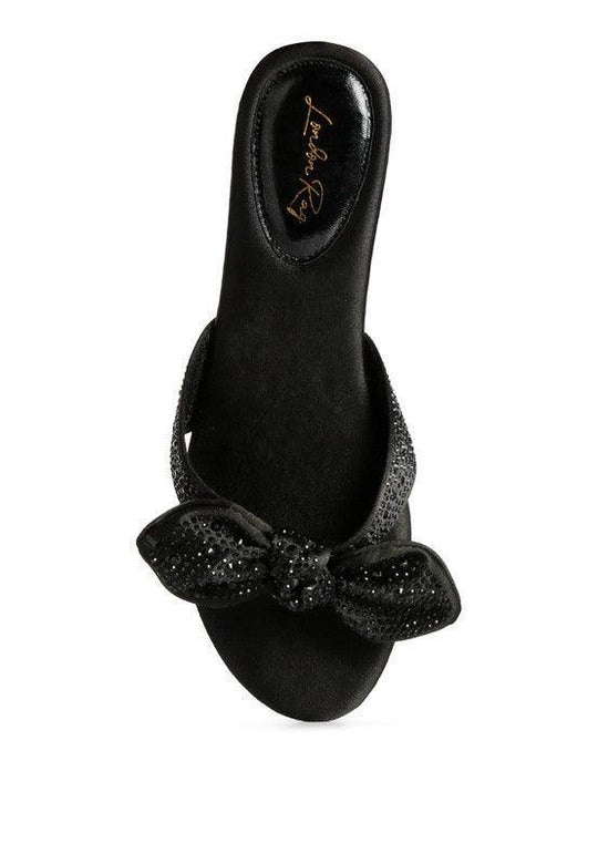 Valerie Satin Bow Flats - Klazzi Fashion Boutique