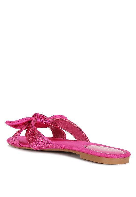 Valerie Satin Bow Flats