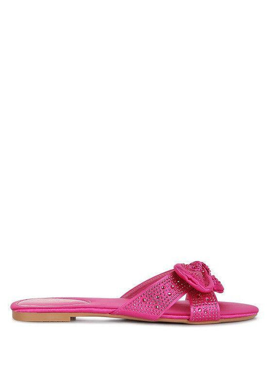 Valerie Satin Bow Flats - Klazzi Fashion Boutique