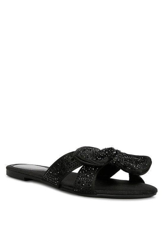 Valerie Satin Bow Flats - Klazzi Fashion Boutique