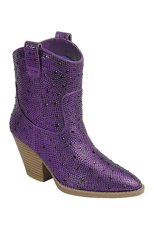 VIKKI RHINESTONE WESTERN BOOTS