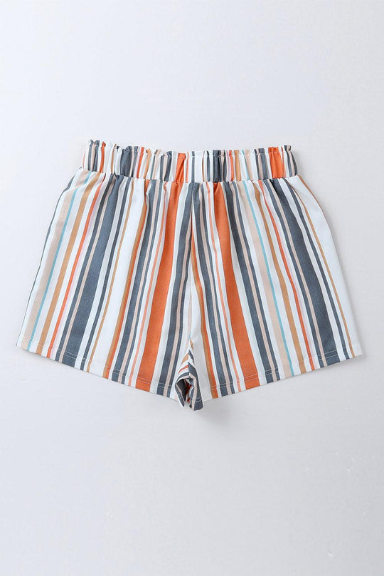 Vintage Navy Stripe Casual Shorts - Klazzi Fashion Boutique