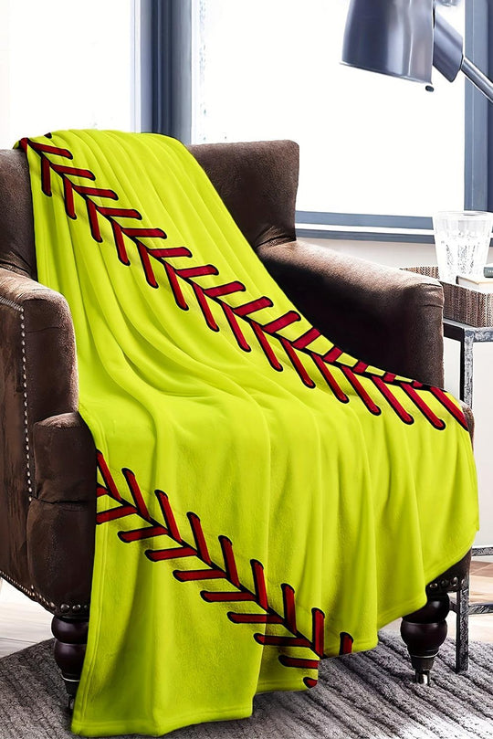 Soft Baseball Flannel Blanket