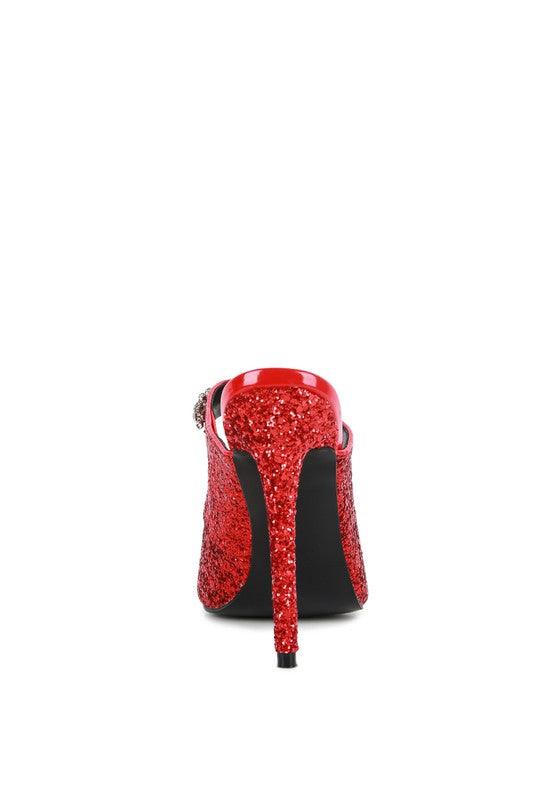 Zayden Cocktail Glitter Sparkle Pump Sandals - Klazzi Fashion Boutique