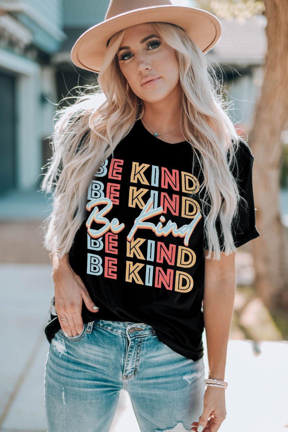 Always "BE KIND" Graphic Tee - Klazzi Fashion Boutique