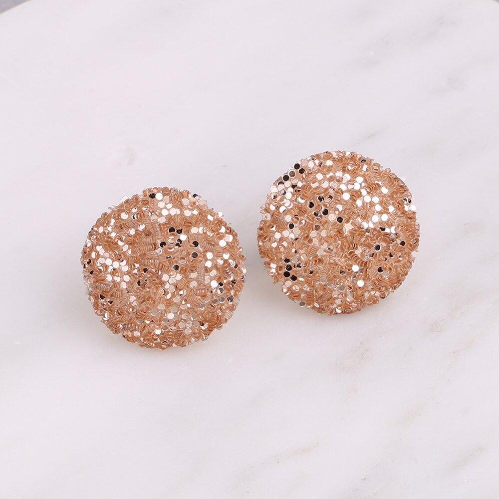 Baisley Statement Round Drop Rhinestone Earrings - Klazzi Fashion Boutique