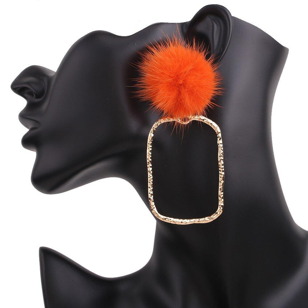 Baisley Statement Round Drop Rhinestone Earrings - Klazzi Fashion Boutique