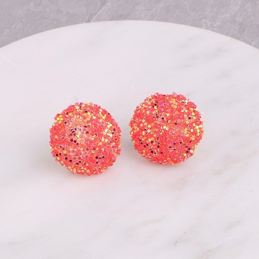 Baisley Statement Round Drop Rhinestone Earrings - Klazzi Fashion Boutique