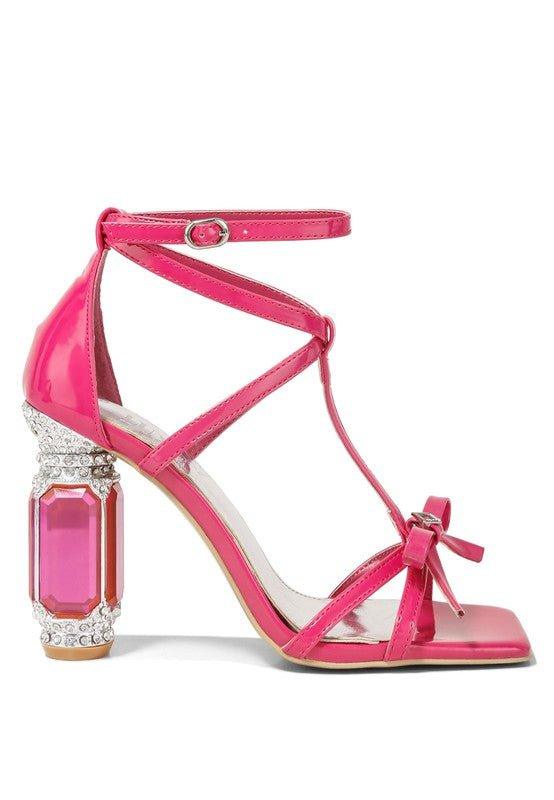 Barbie Sparkle Stone Encrusted Heeled Sandal - Klazzi Fashion Boutique