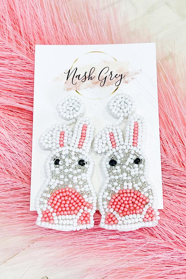Be Hoppy Bunny Beaded Earrings