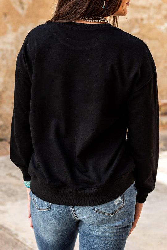 Black "HOWDY" Sweatshirt - Klazzi Fashion Boutique