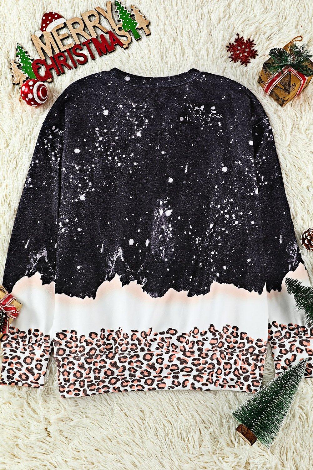 Black "TEXAS" Leopard Sweatshirt - Klazzi Fashion Boutique